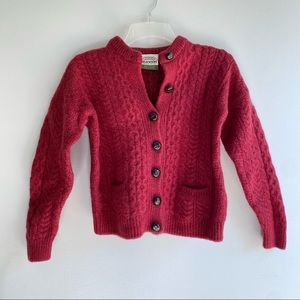 Shannon Woolen Mills | Red Merino Wool Cardigan